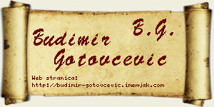 Budimir Gotovčević vizit kartica